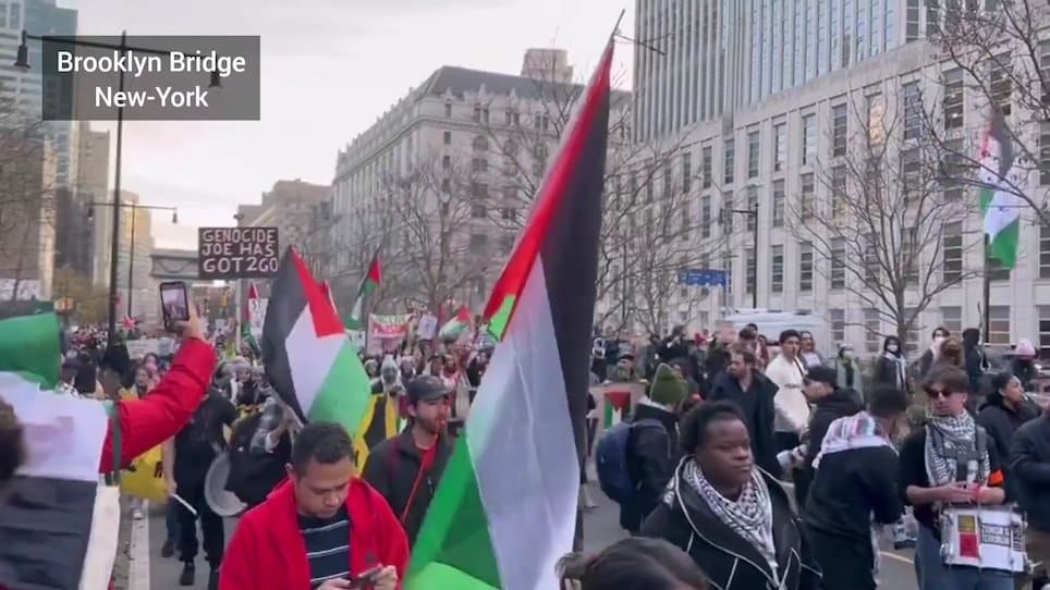 Manifestations dans le monde entier en soutien à la Palestine ce week-end (Vidéo)